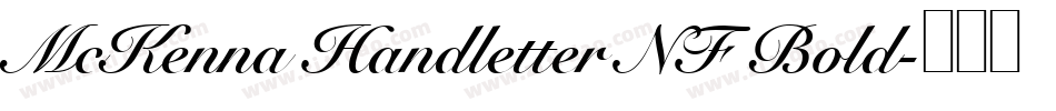 McKenna Handletter NF Bold字体转换
